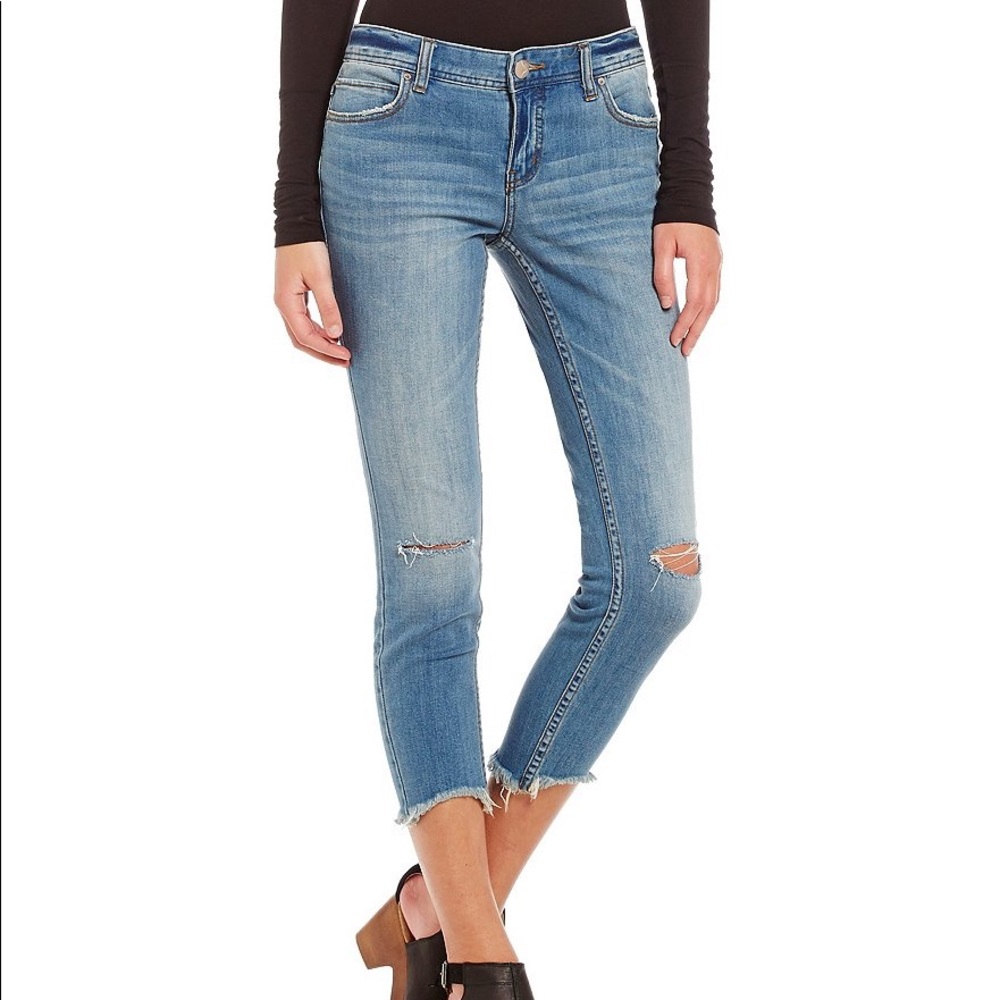 Free People raw hem skinny jeans
